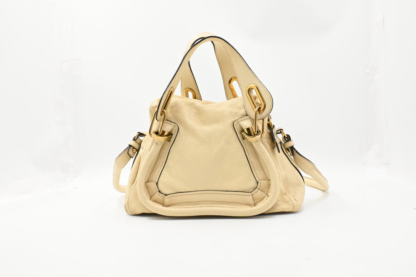 Chloe Paraty 2way Bag in Beige Leather