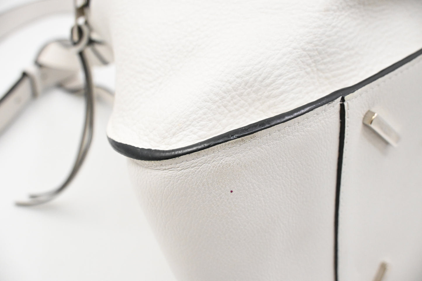 Loewe Mini Hammock in White Leather