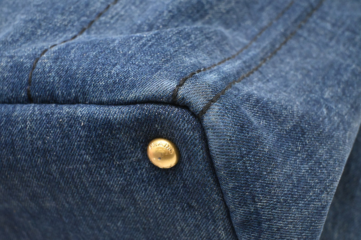 Prada Canapa in Blue Denim Canvas