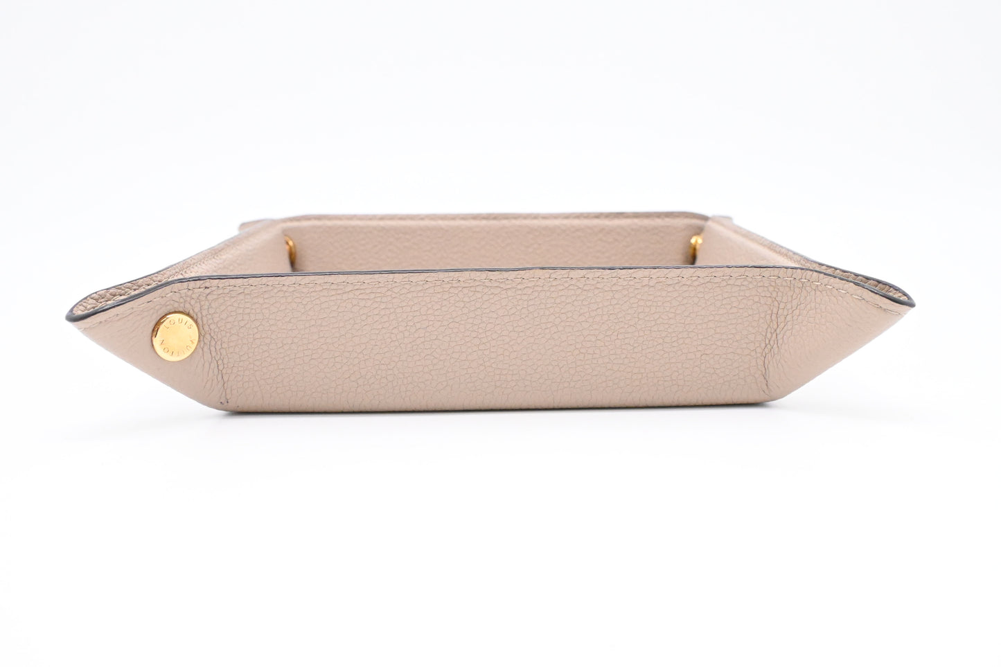 Louis Vuitton Jewelry Tray in Beige Leather