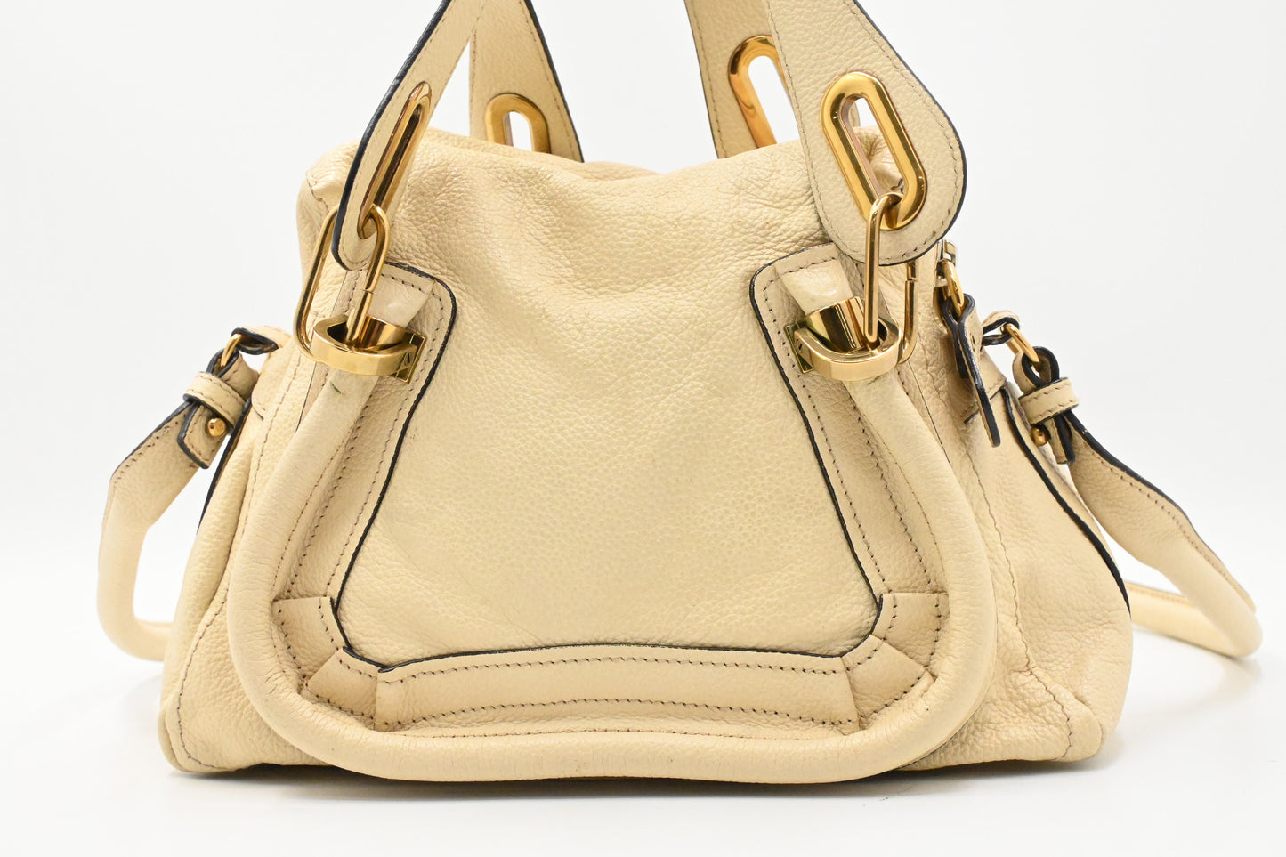 Chloe Paraty 2way Bag in Beige Leather