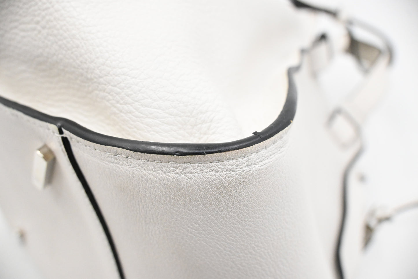 Loewe Mini Hammock in White Leather