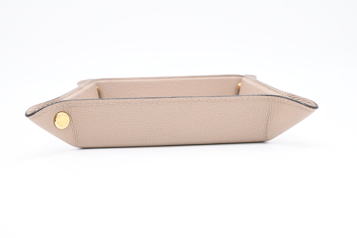 Louis Vuitton Jewelry Tray in Beige Leather