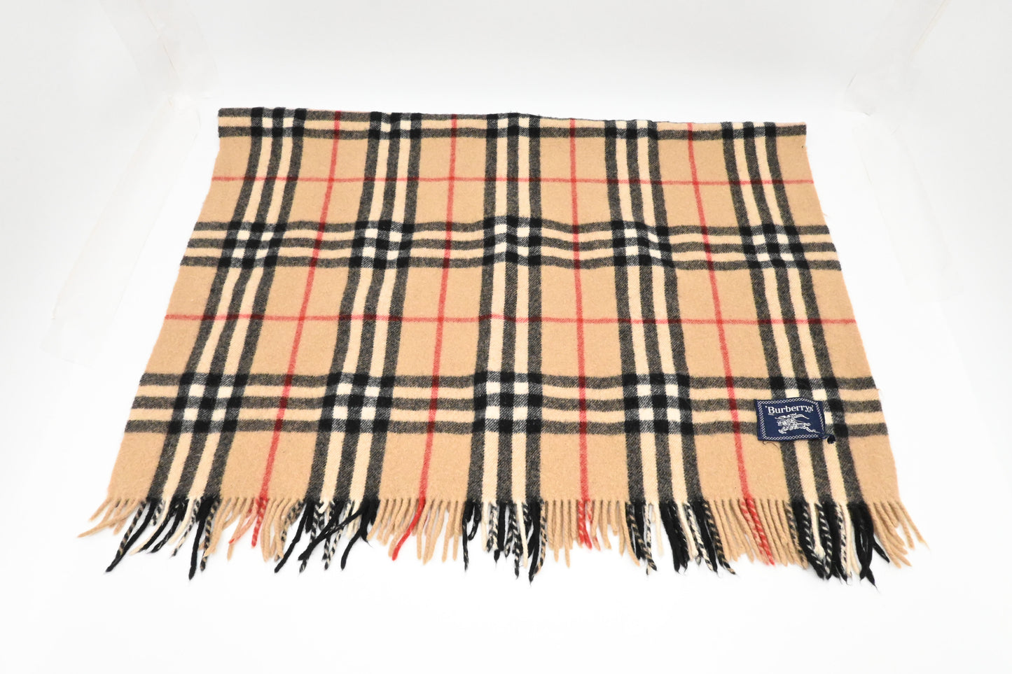 Burberry Stole in Brown Check Wool