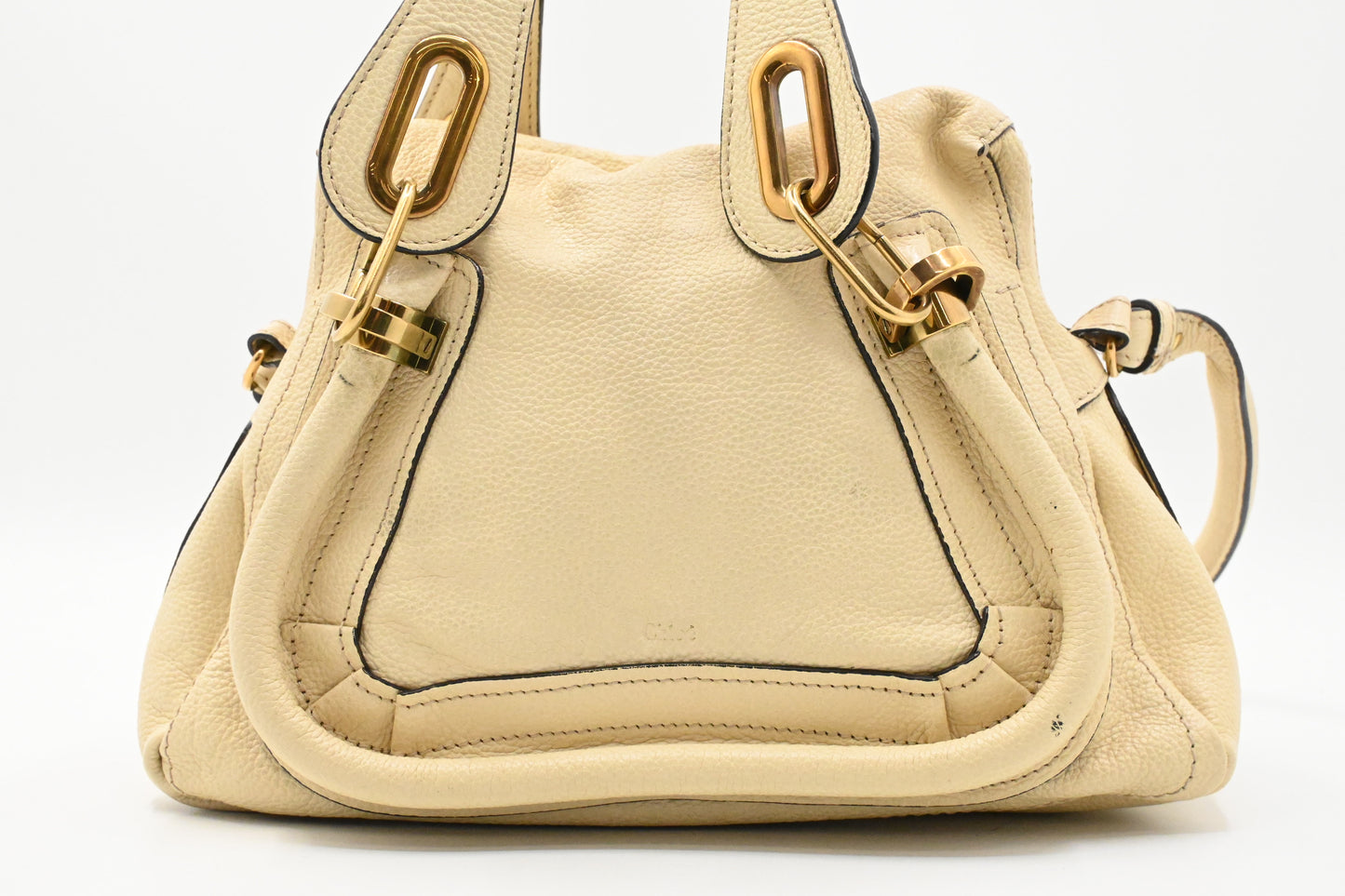 Chloe Paraty 2way Bag in Beige Leather