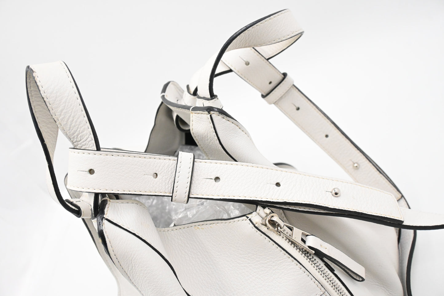 Loewe Mini Hammock in White Leather