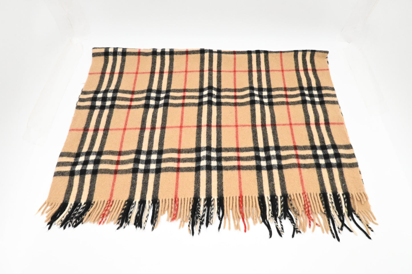 Burberry Stole in Brown Check Wool