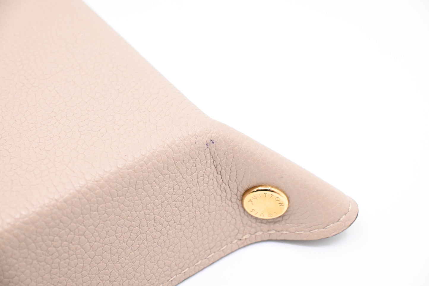 Louis Vuitton Jewelry Tray in Beige Leather