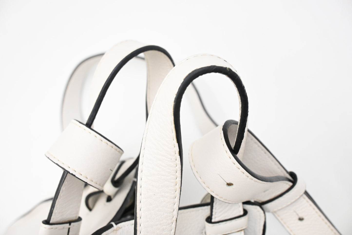 Loewe Mini Hammock in White Leather