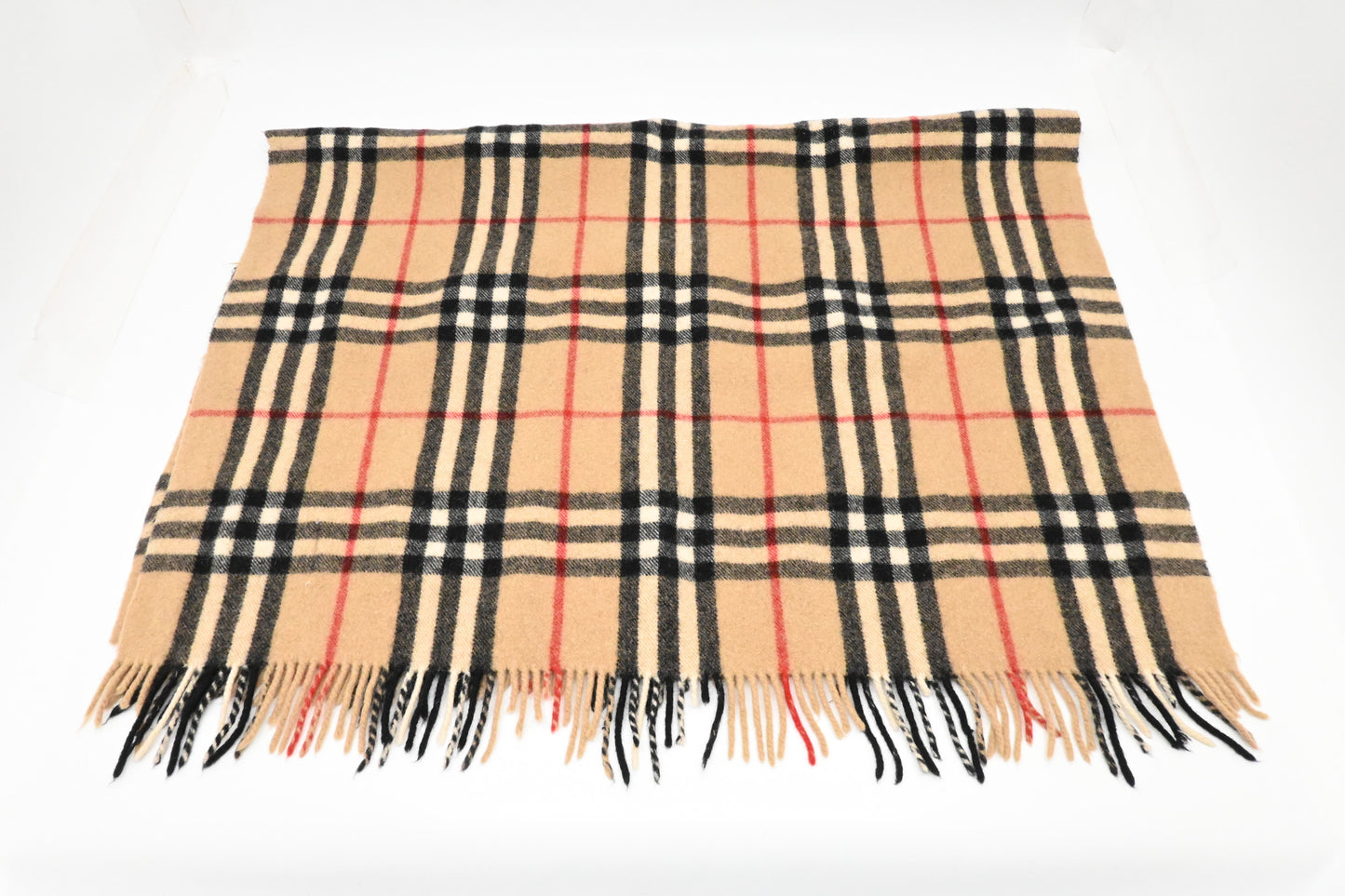 Burberry Stole in Brown Check Wool