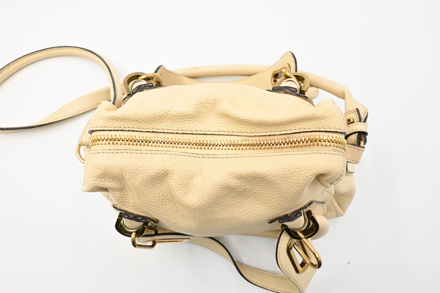 Chloe Paraty 2way Bag in Beige Leather