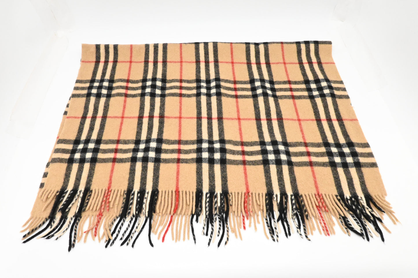 Burberry Stole in Brown Check Wool