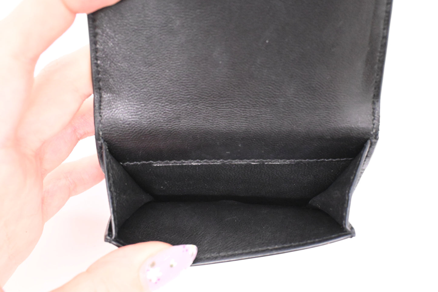 YSL Saint Laurent Compact Wallet in Metallic Blue Patent Leather