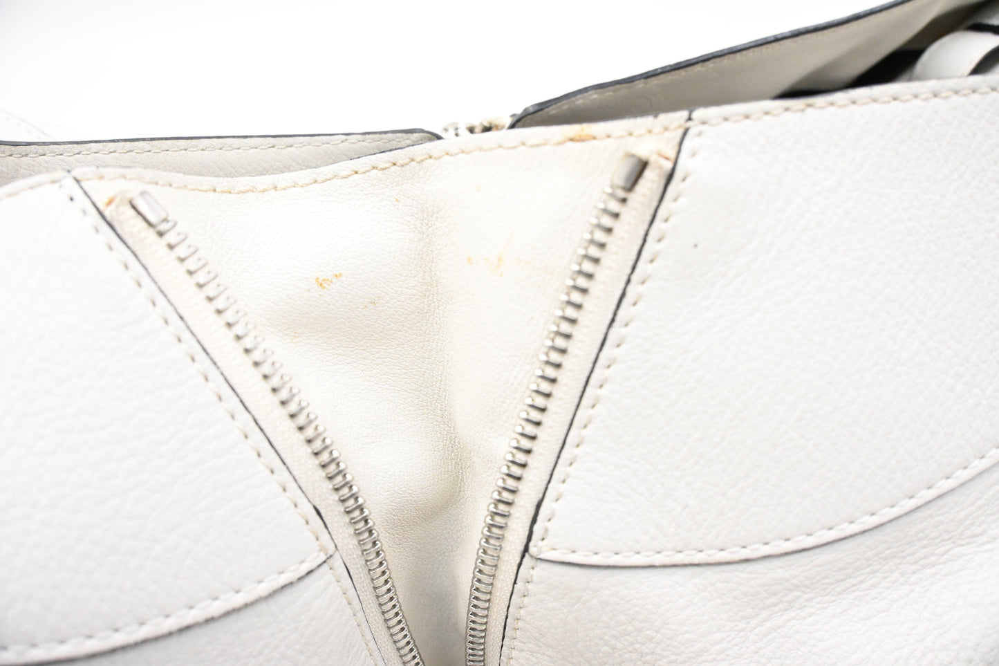 Loewe Mini Hammock in White Leather