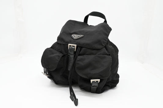 Prada Backpack in Black Vela Nylon