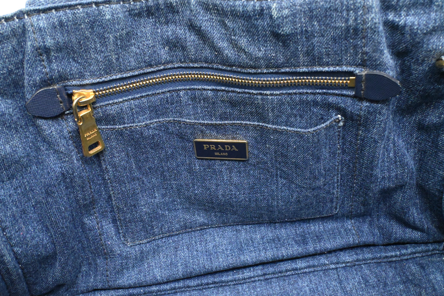 Prada Canapa in Blue Denim Canvas