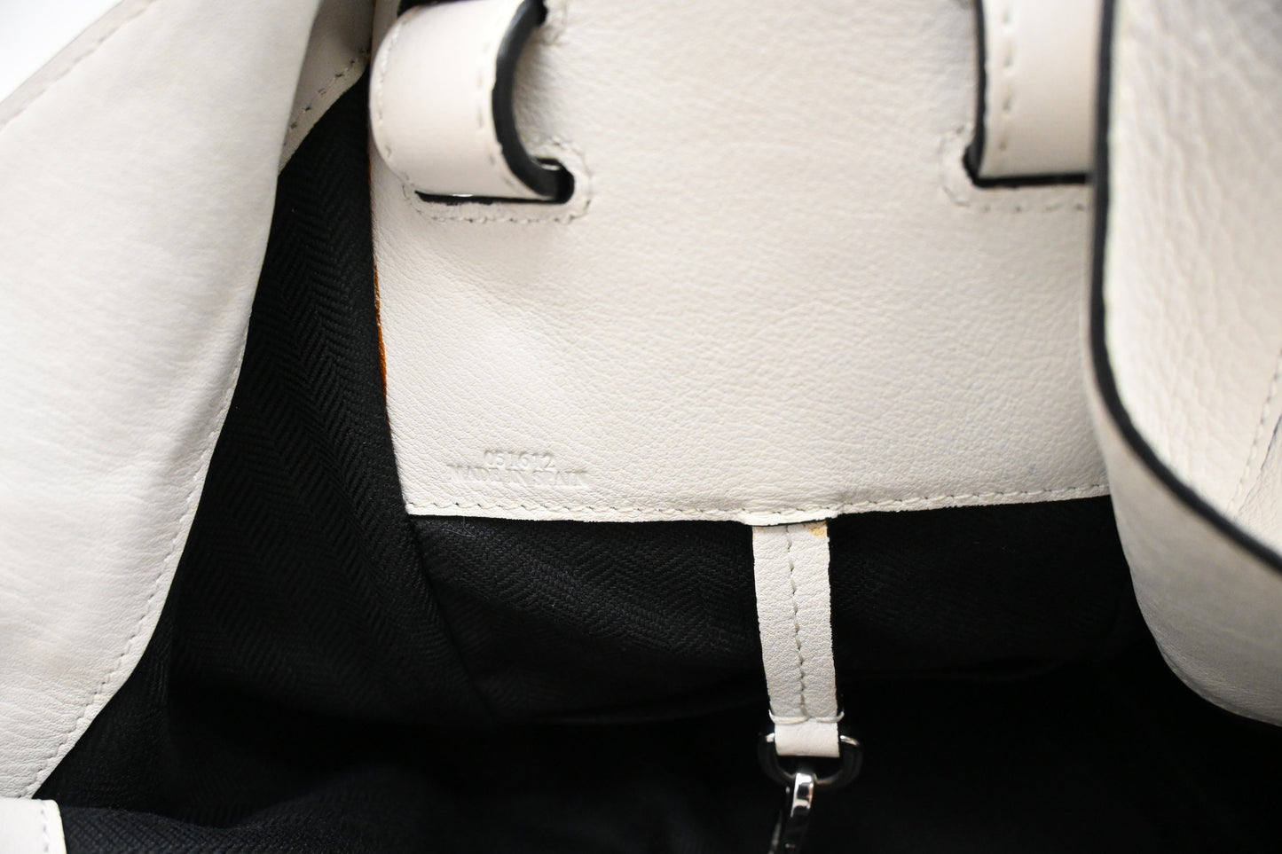 Loewe Mini Hammock in White Leather