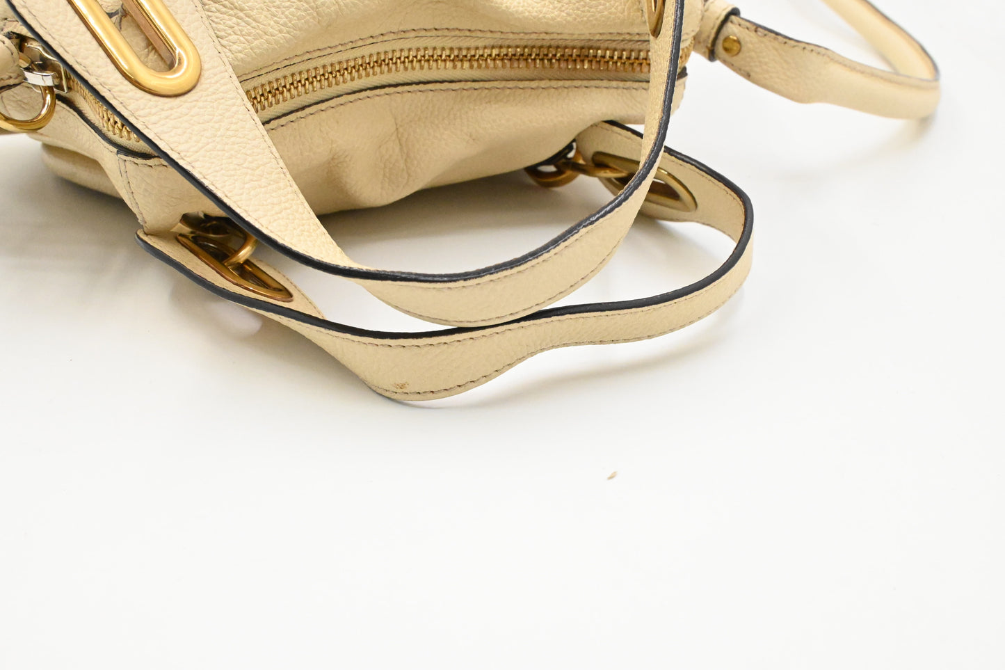 Chloe Paraty 2way Bag in Beige Leather