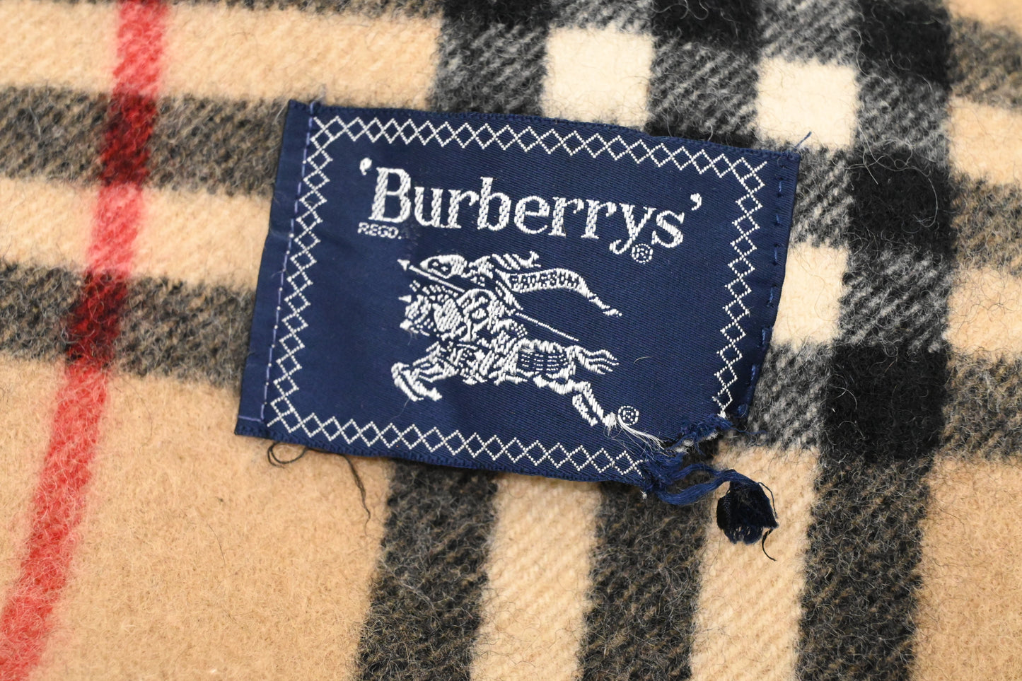 Burberry Stole in Brown Check Wool