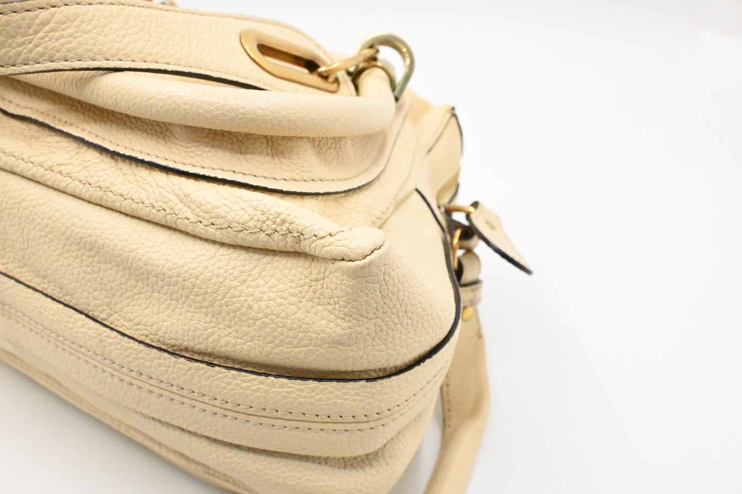 Chloe Paraty 2way Bag in Beige Leather