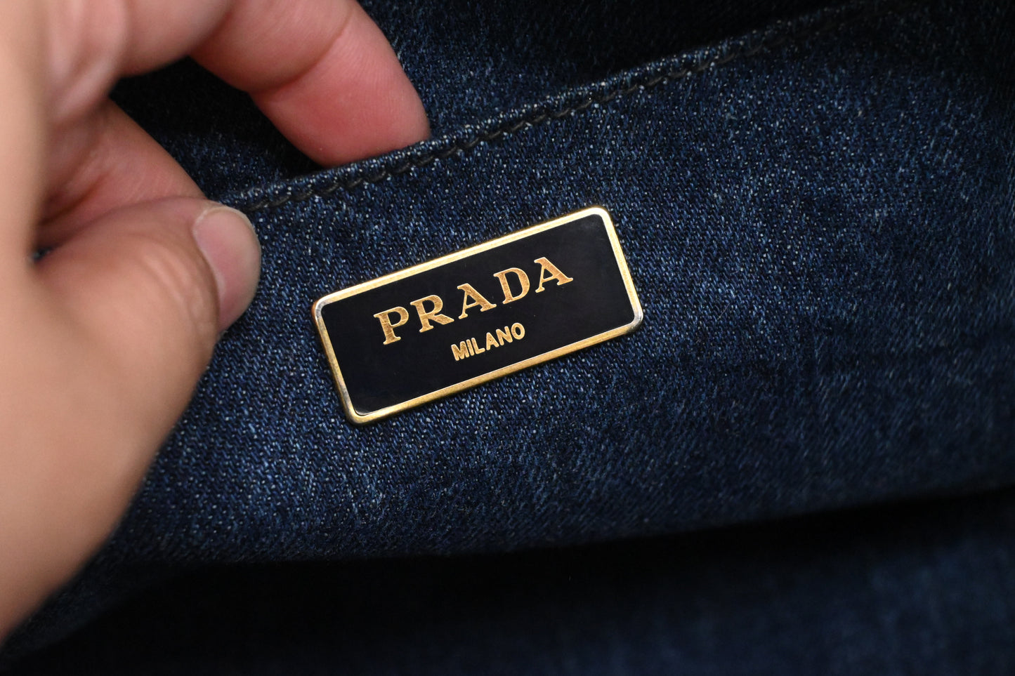 Prada Canapa in Blue Denim Canvas