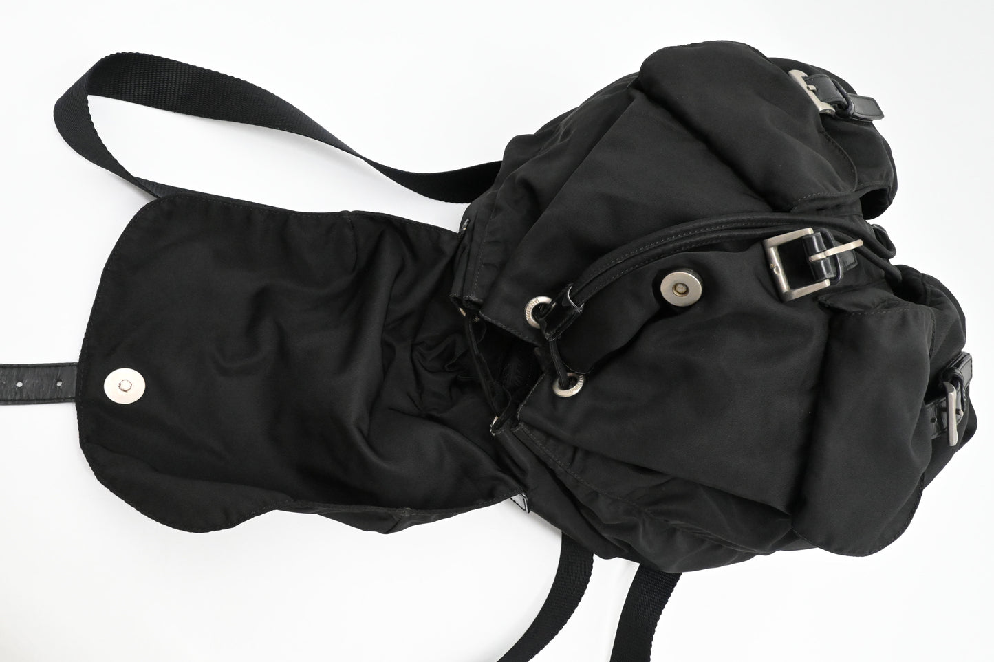 Prada Backpack in Black Vela Nylon