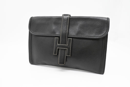 Hermes Jige Elan PM in Black Leather