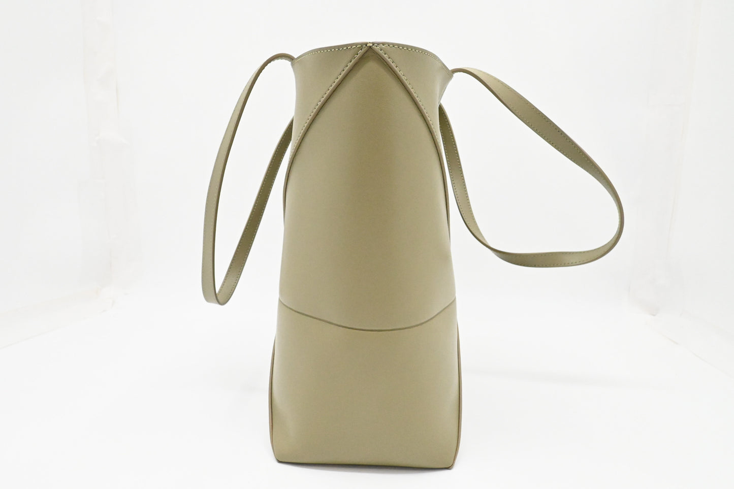 Loewe Puzzle Fold Tote Bag in Khaki Green Leather