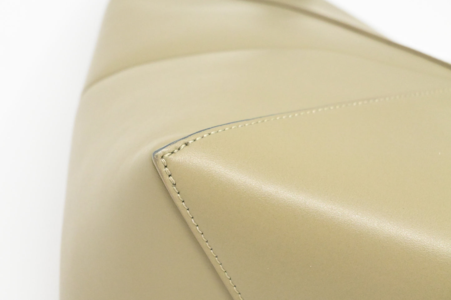 Loewe Puzzle Fold Tote Bag in Khaki Green Leather