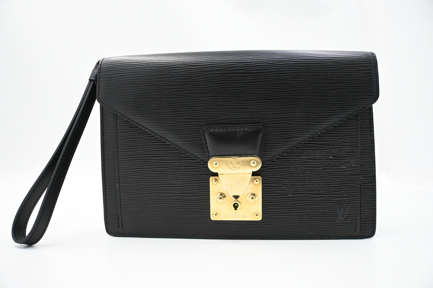 Louis Vuitton Sellier Dragonne in Black Epi Leather