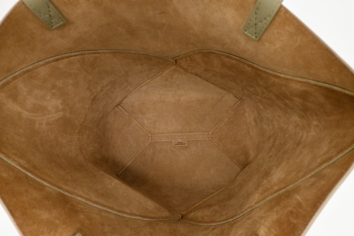 Loewe Puzzle Fold Tote Bag in Khaki Green Leather