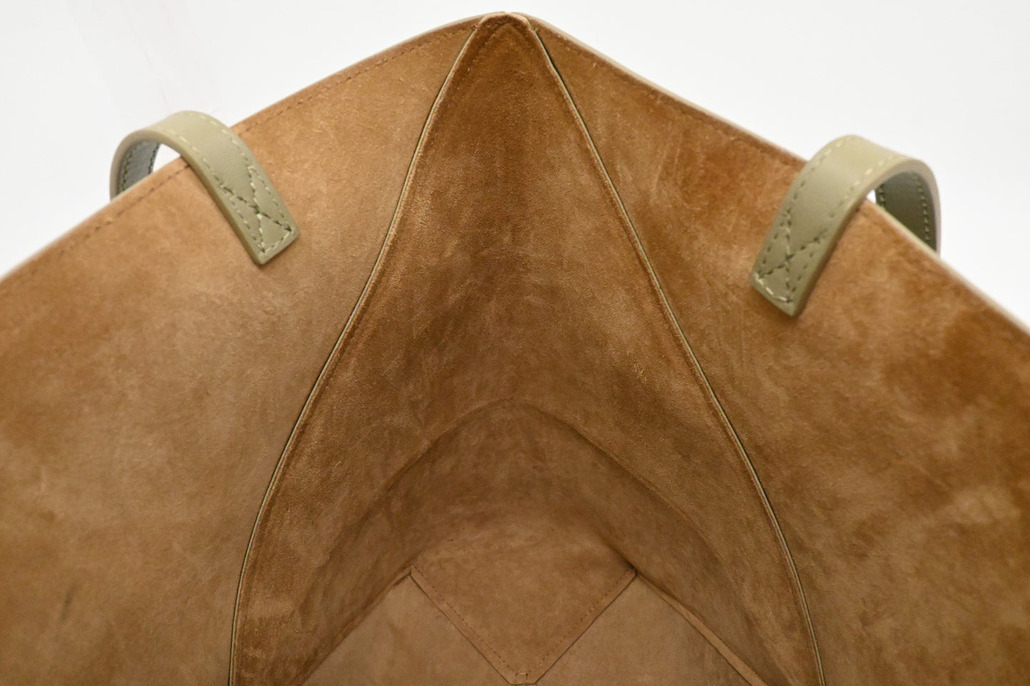 Loewe Puzzle Fold Tote Bag in Khaki Green Leather