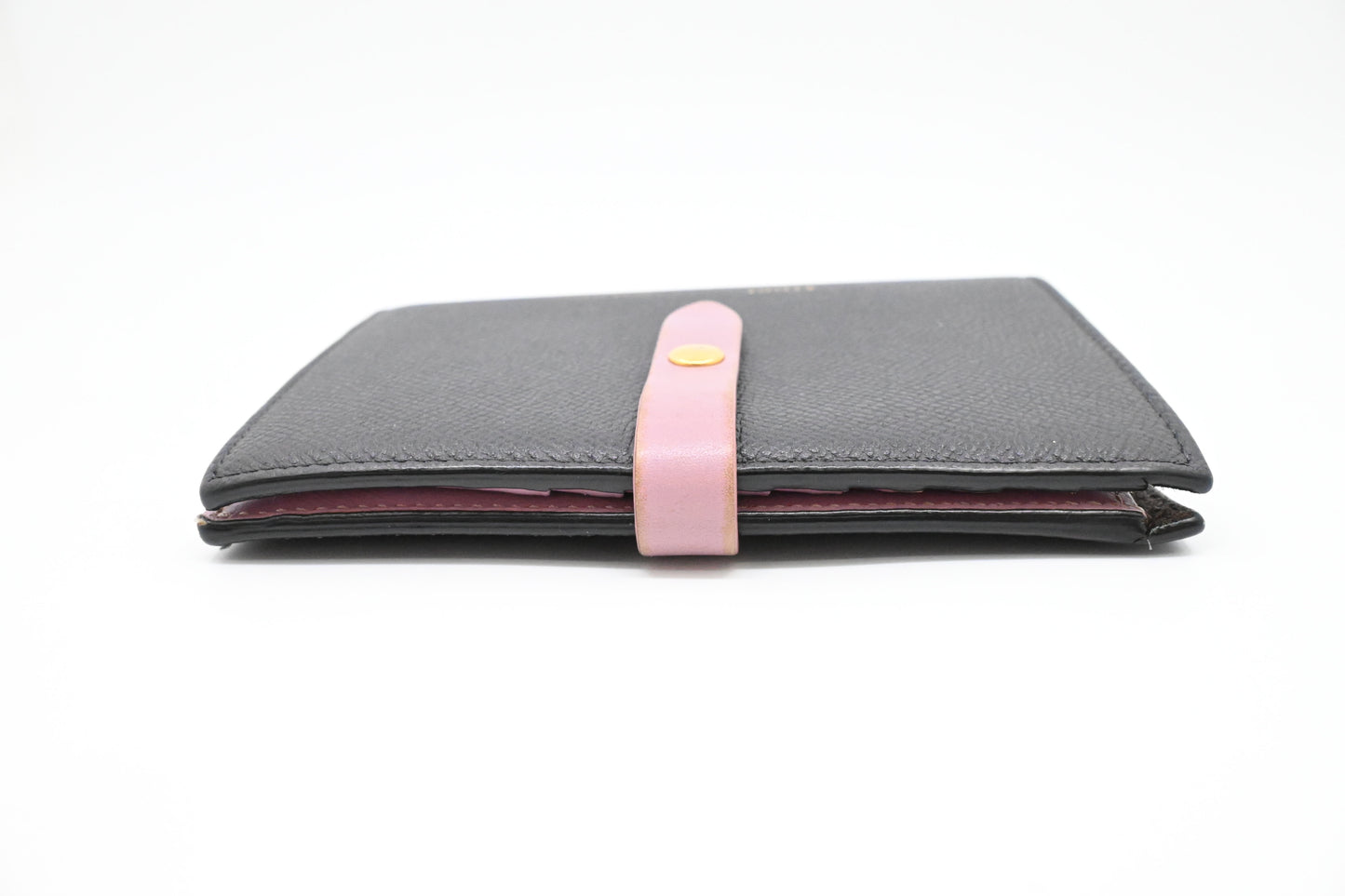 Celine Compact Wallet in Black and Purple Leather