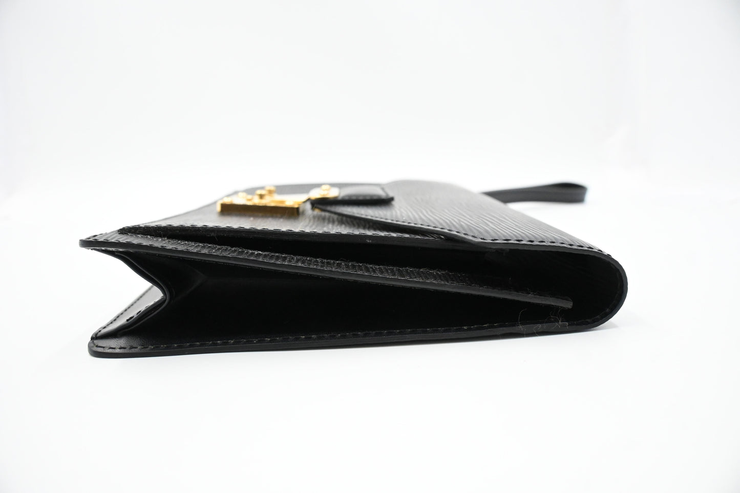 Louis Vuitton Sellier Dragonne in Black Epi Leather