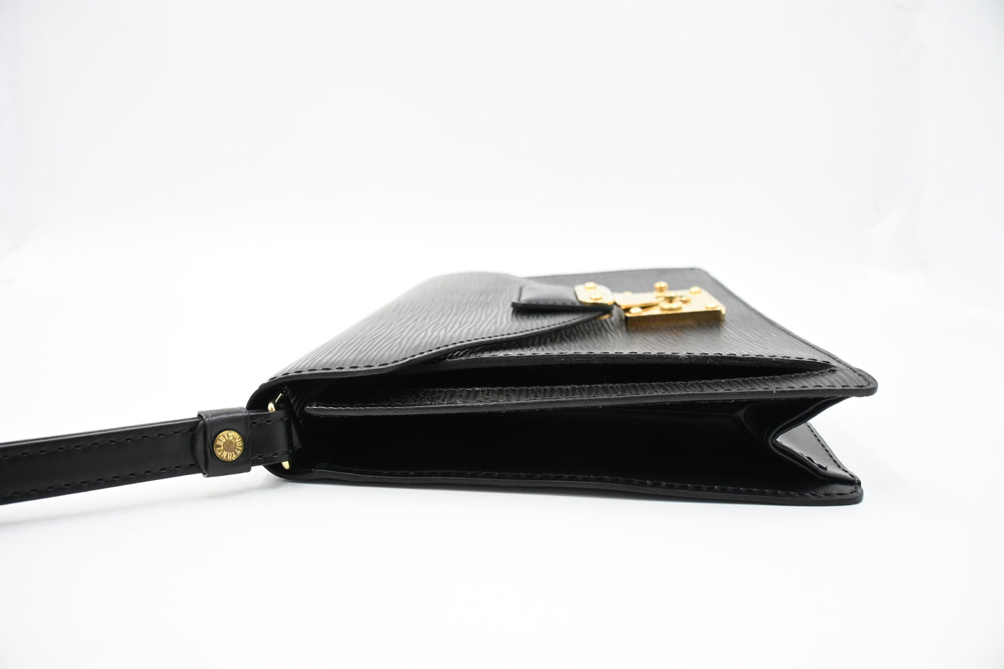 Louis Vuitton Sellier Dragonne in Black Epi Leather