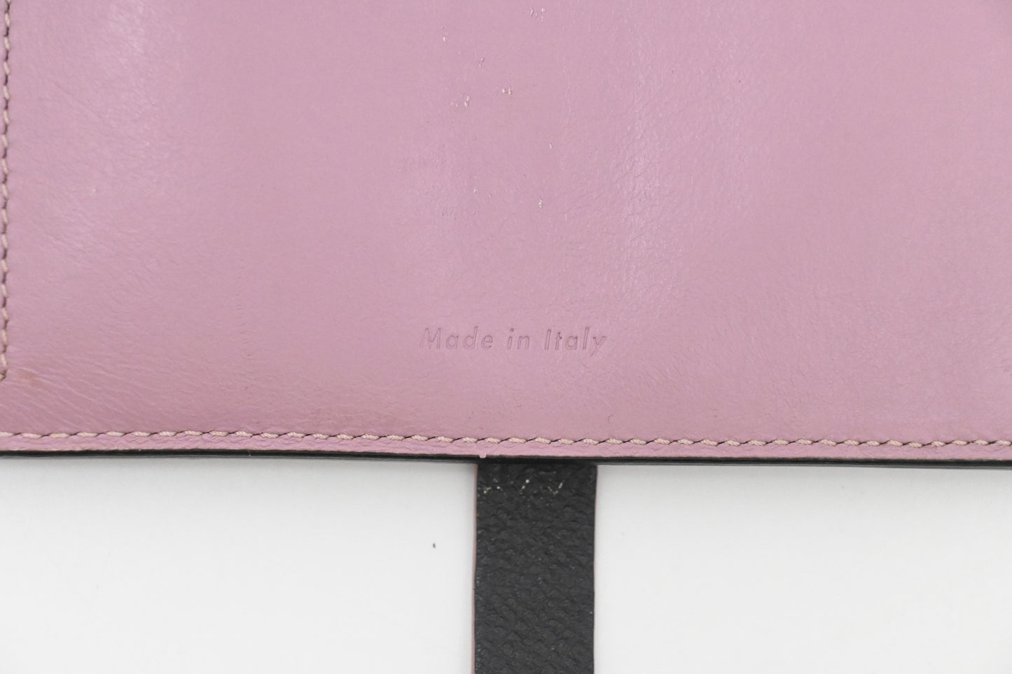 Celine Compact Wallet in Black and Purple Leather