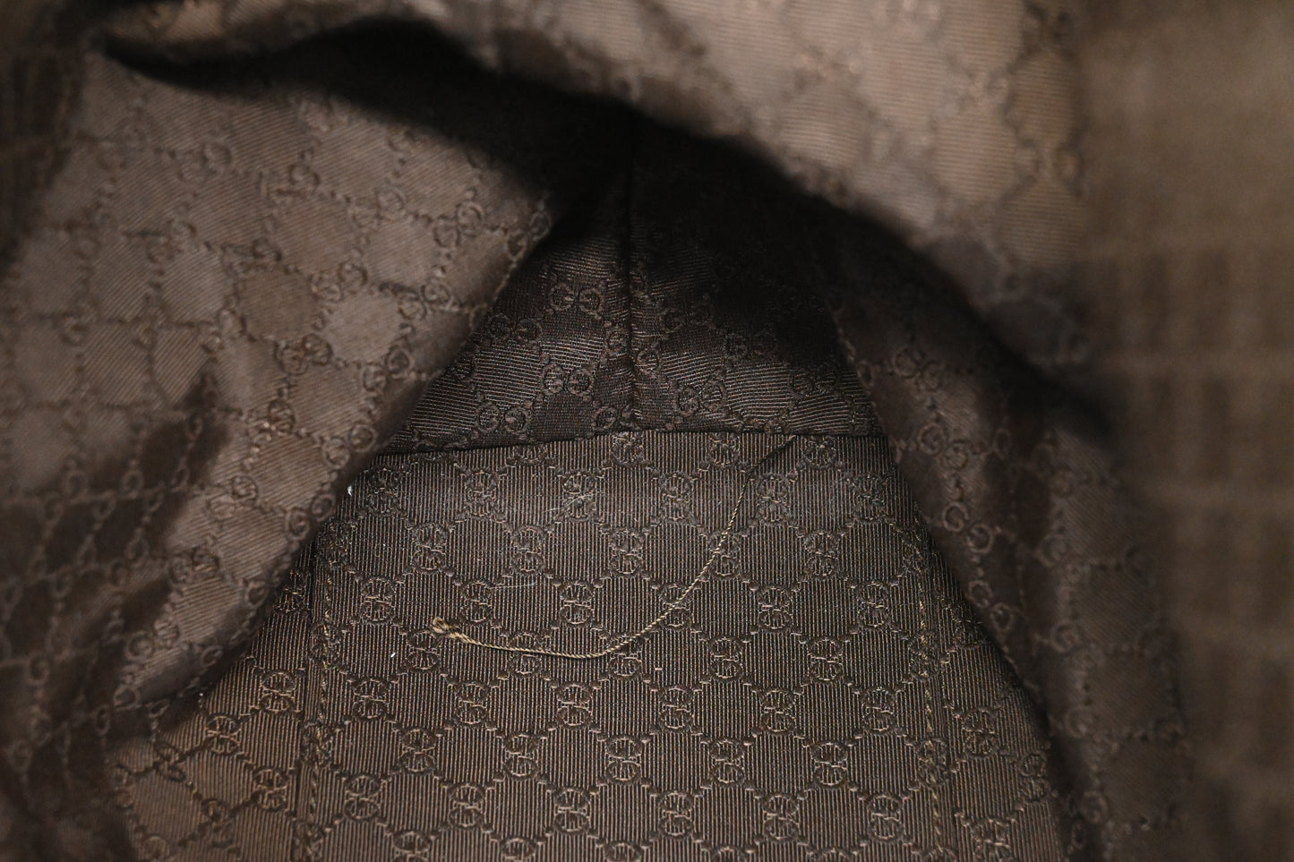 Gucci Sherry Handbag Bag in Brown Canvas