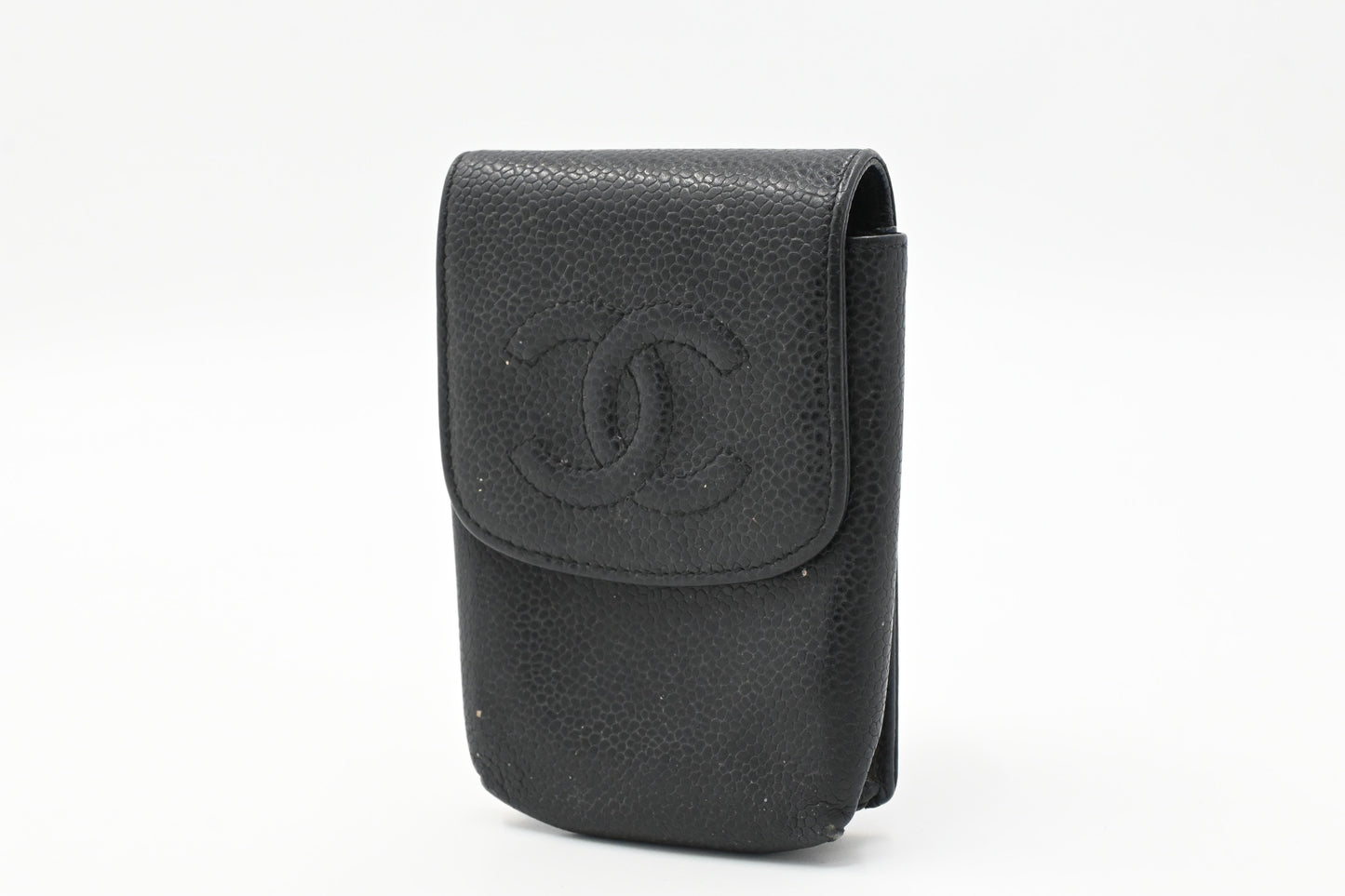 Chanel Cigarette Case in Black Caviar Leather