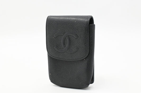 Chanel Cigarette Case in Black Caviar Leather