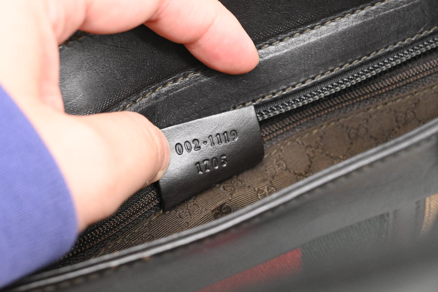 Gucci Sherry Handbag Bag in Brown Canvas