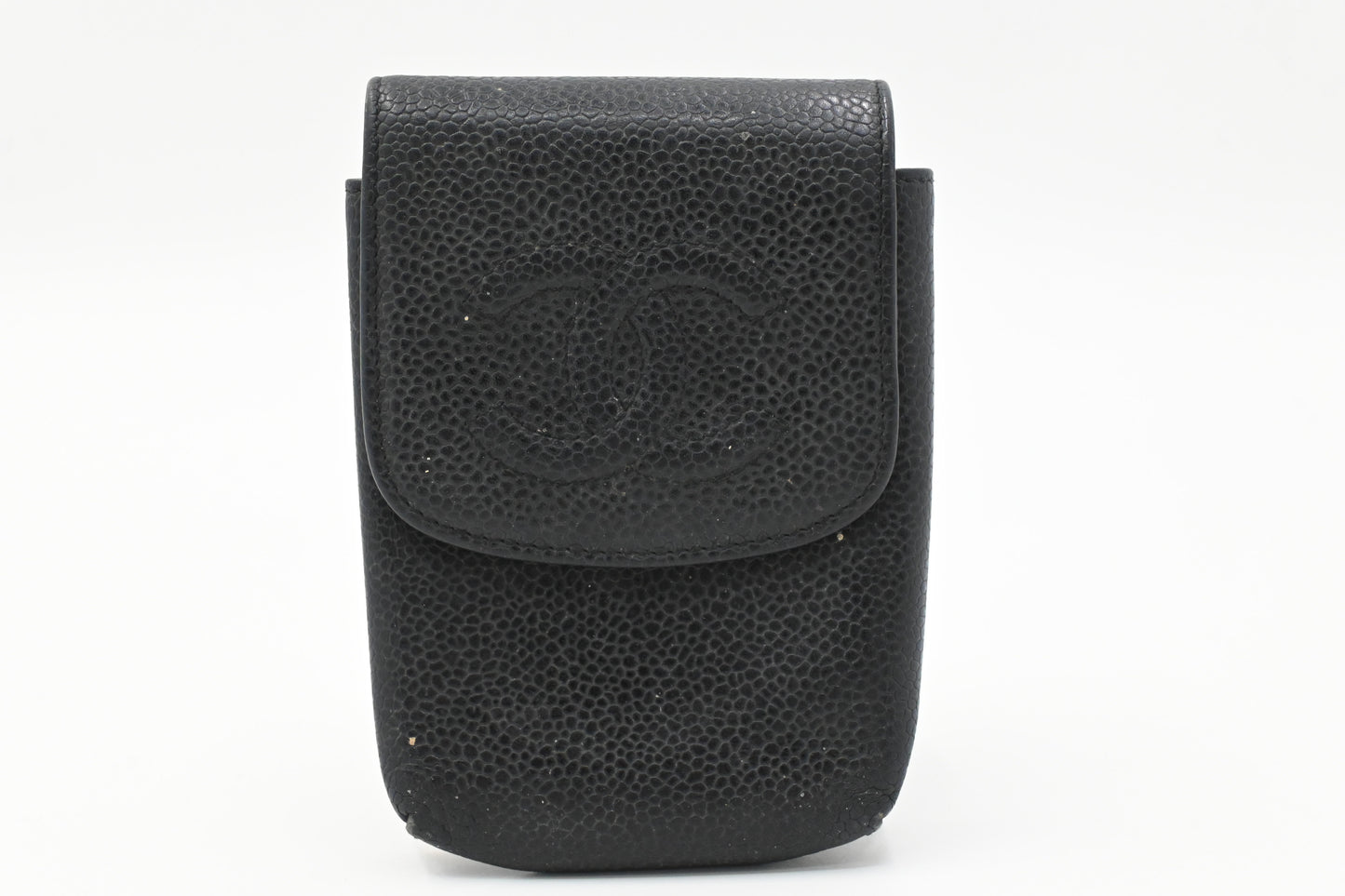 Chanel Cigarette Case in Black Caviar Leather