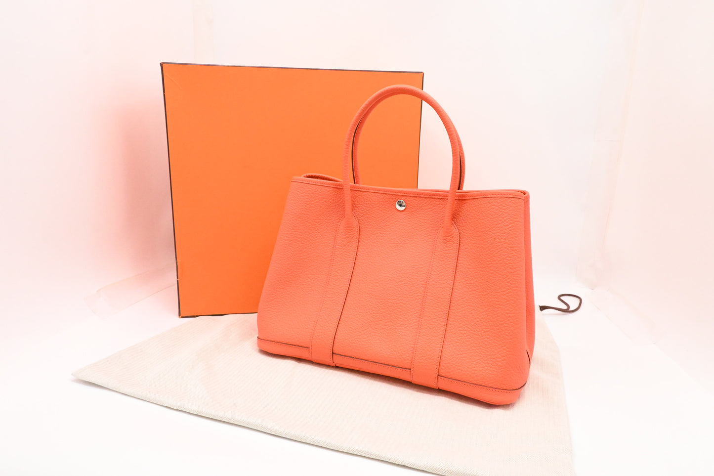 Hermes Camaille Garden Party 36 in Orange Leather
