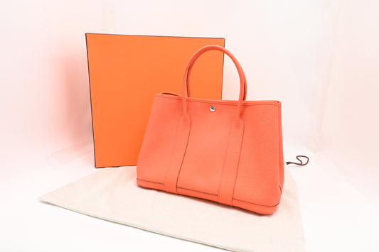 Hermes Camaille Garden Party 36 in Orange Leather