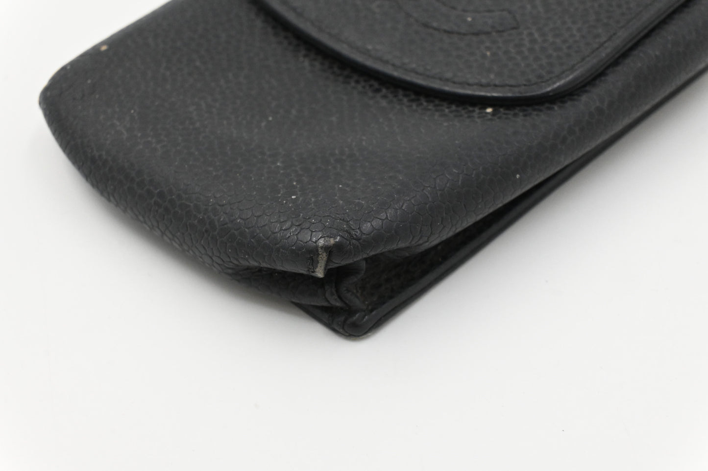 Chanel Cigarette Case in Black Caviar Leather