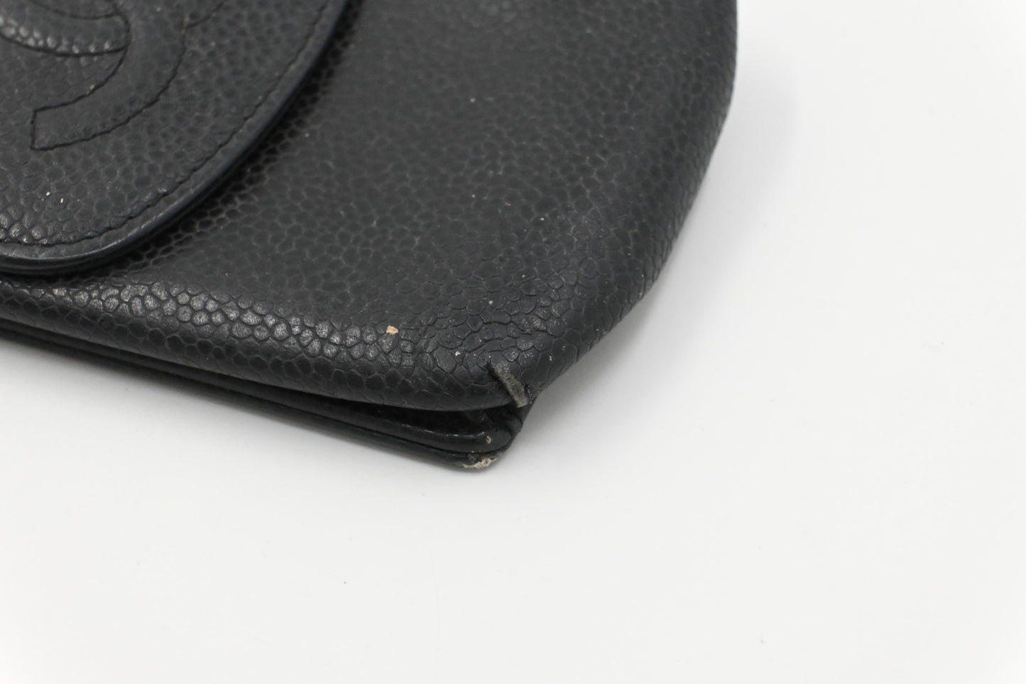 Chanel Cigarette Case in Black Caviar Leather