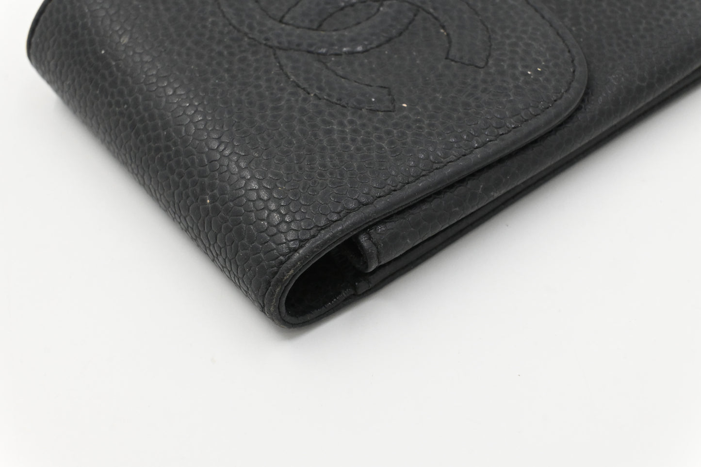 Chanel Cigarette Case in Black Caviar Leather