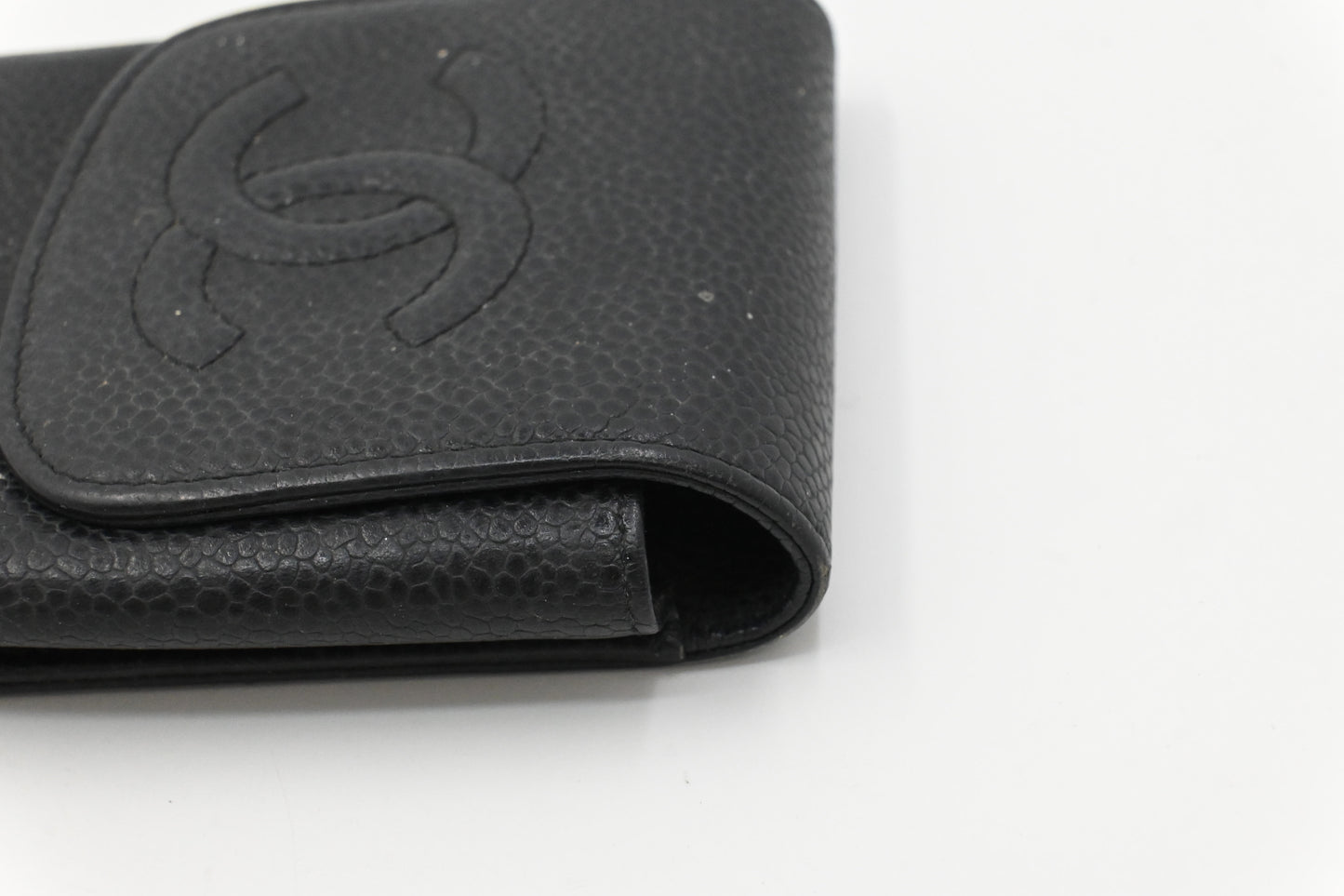 Chanel Cigarette Case in Black Caviar Leather