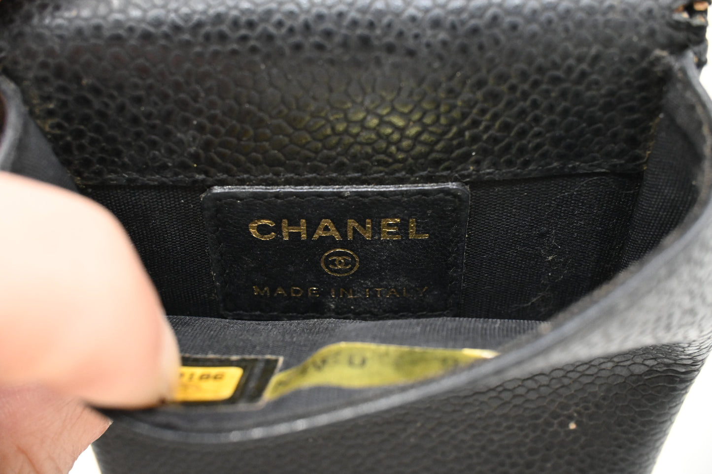 Chanel Cigarette Case in Black Caviar Leather