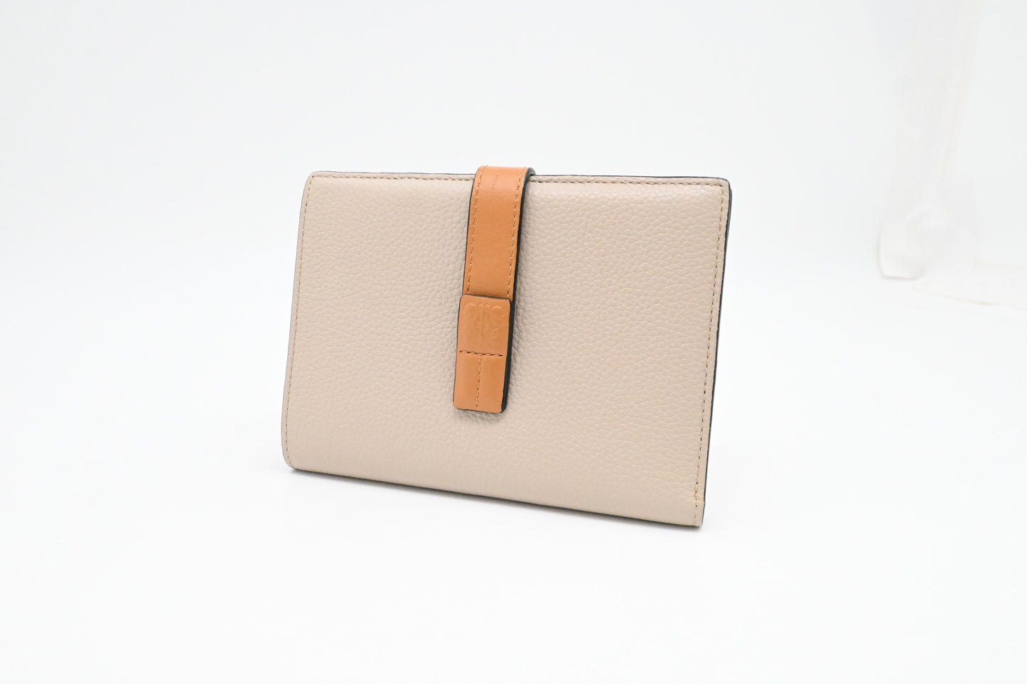Loewe Bifold Wallet in Beige, Brown and Pink Leather