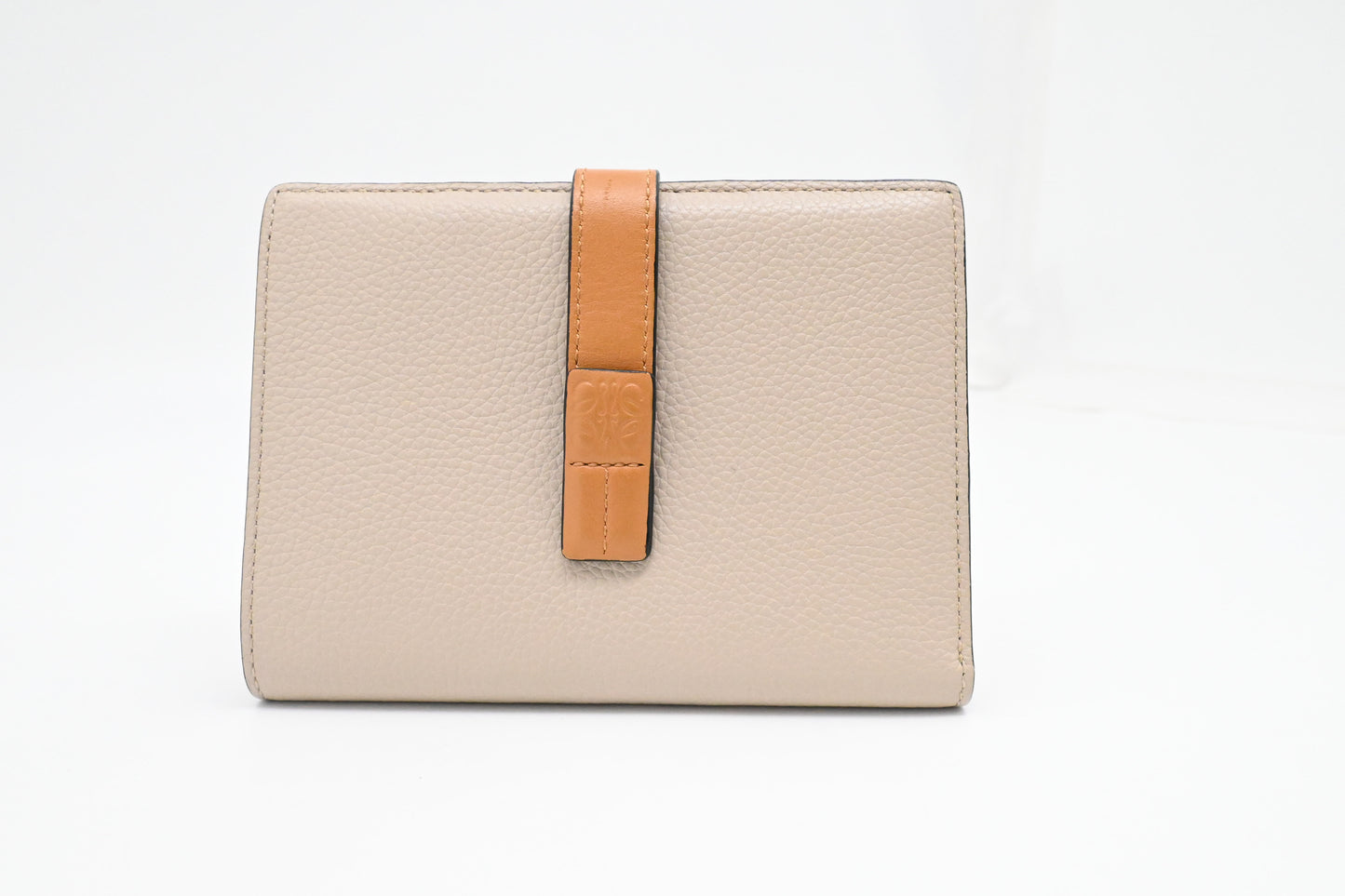 Loewe Bifold Wallet in Beige, Brown and Pink Leather